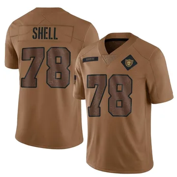 Men's Las Vegas Raiders Art Shell Brown 2023 Salute To Service Jersey - Limited