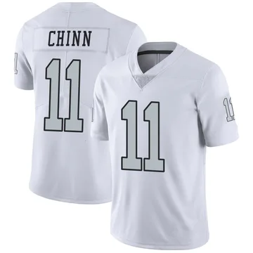 Men's Las Vegas Raiders Jeremy Chinn White Color Rush Jersey - Limited