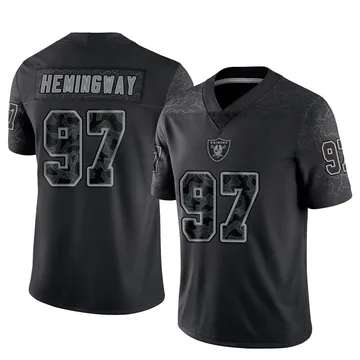 Men's Nike Las Vegas Raiders Tonka Hemingway Black Reflective Jersey - Limited