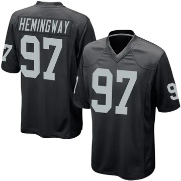 Men's Nike Las Vegas Raiders Tonka Hemingway Black Team Color Jersey - Game
