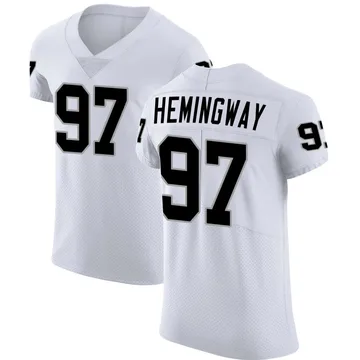 Men's Nike Las Vegas Raiders Tonka Hemingway White Vapor Untouchable Jersey - Elite