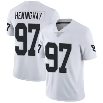 Men's Nike Las Vegas Raiders Tonka Hemingway White Vapor Untouchable Jersey - Limited