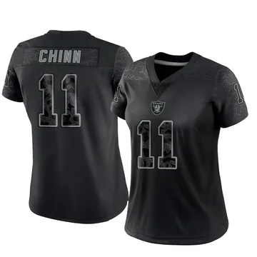 Women's Nike Las Vegas Raiders Jeremy Chinn Black Reflective Jersey - Limited