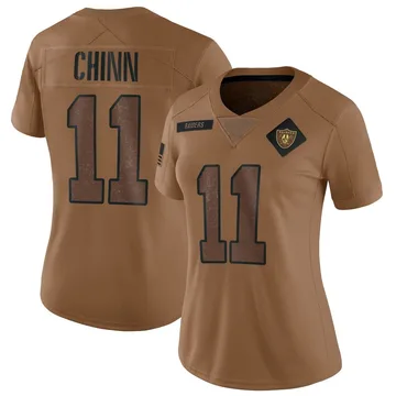 Women's Nike Las Vegas Raiders Jeremy Chinn Brown 2023 Salute To Service Jersey - Limited