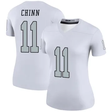 Women's Nike Las Vegas Raiders Jeremy Chinn White Color Rush Jersey - Legend