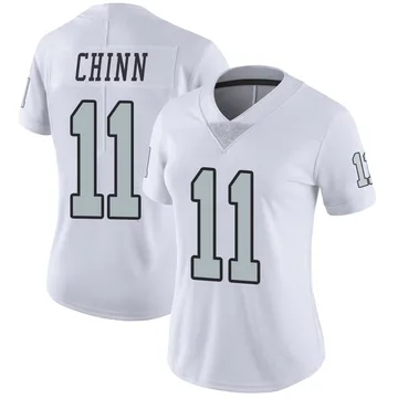 Women's Nike Las Vegas Raiders Jeremy Chinn White Color Rush Jersey - Limited