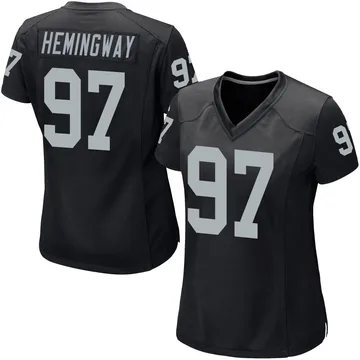 Women's Nike Las Vegas Raiders Tonka Hemingway Black Team Color Jersey - Game