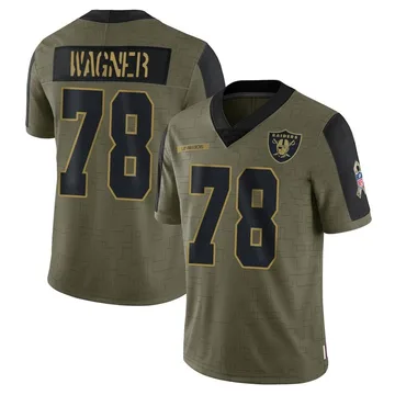 Youth Nike Las Vegas Raiders Dalton Wagner Olive 2021 Salute To Service Jersey - Limited