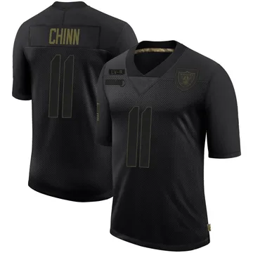 Youth Nike Las Vegas Raiders Jeremy Chinn Black 2020 Salute To Service Jersey - Limited