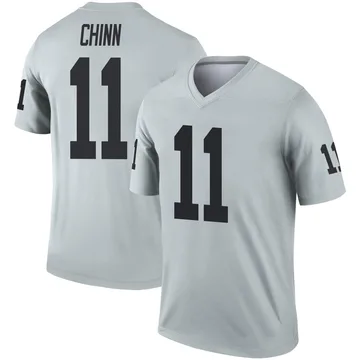 Youth Nike Las Vegas Raiders Jeremy Chinn Inverted Silver Jersey - Legend
