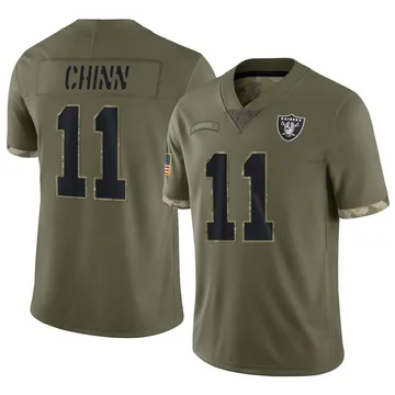 Youth Nike Las Vegas Raiders Jeremy Chinn Olive 2022 Salute To Service Jersey - Limited