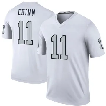 Youth Nike Las Vegas Raiders Jeremy Chinn White Color Rush Jersey - Legend