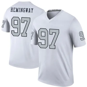 Youth Las Vegas Raiders Tonka Hemingway White Color Rush Jersey - Legend
